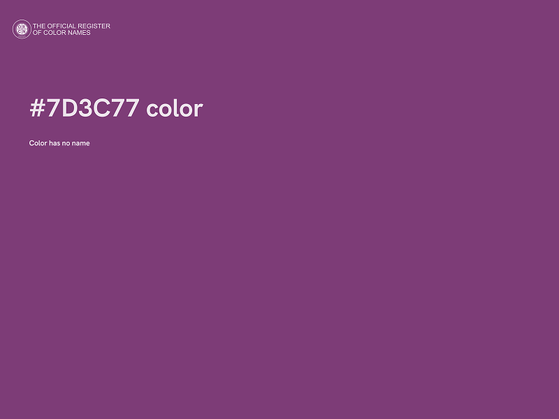 #7D3C77 color image