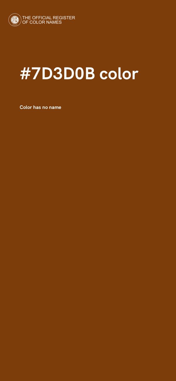 #7D3D0B color image