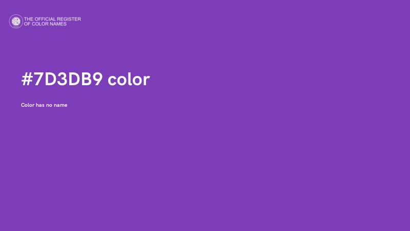 #7D3DB9 color image