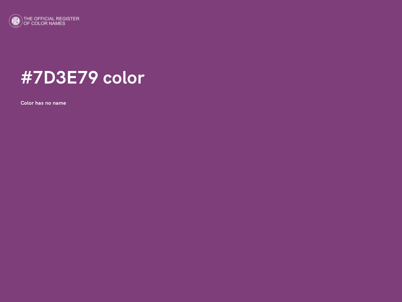 #7D3E79 color image