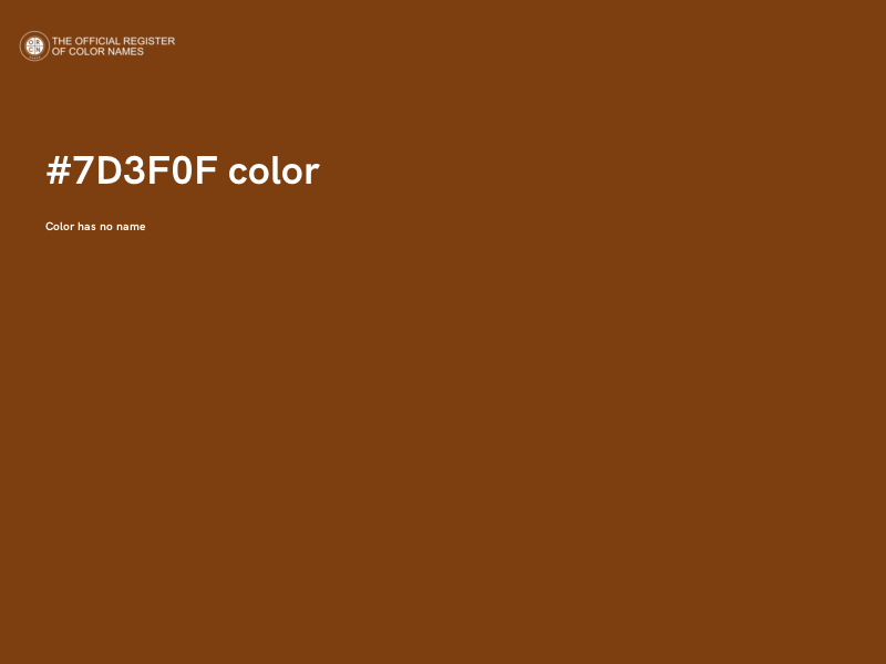 #7D3F0F color image