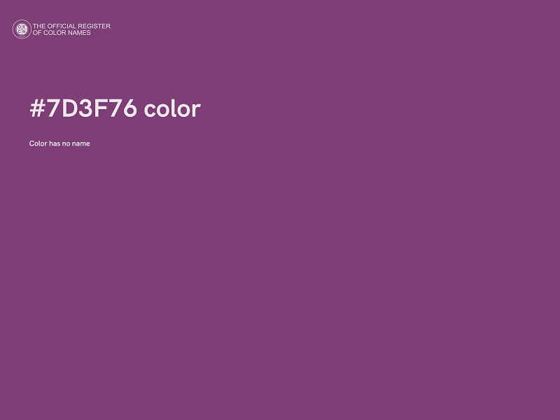 #7D3F76 color image