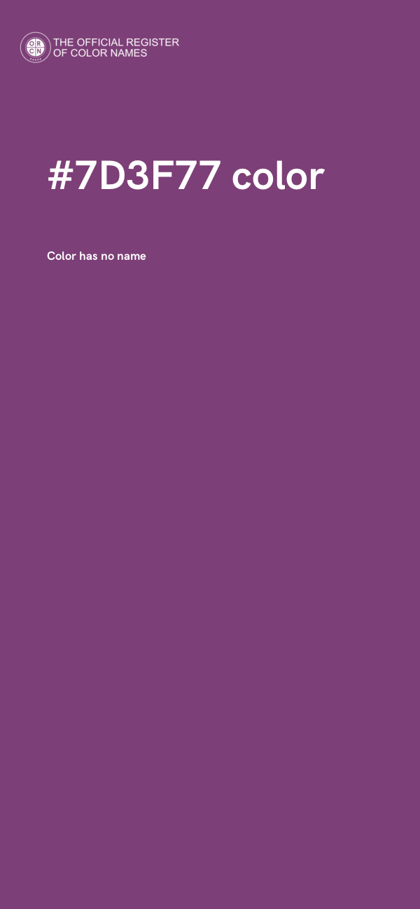#7D3F77 color image