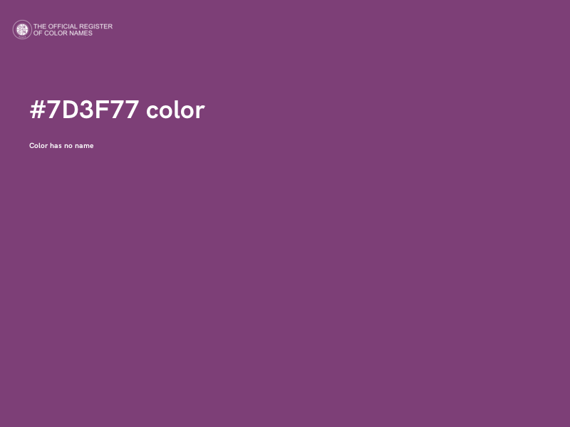 #7D3F77 color image