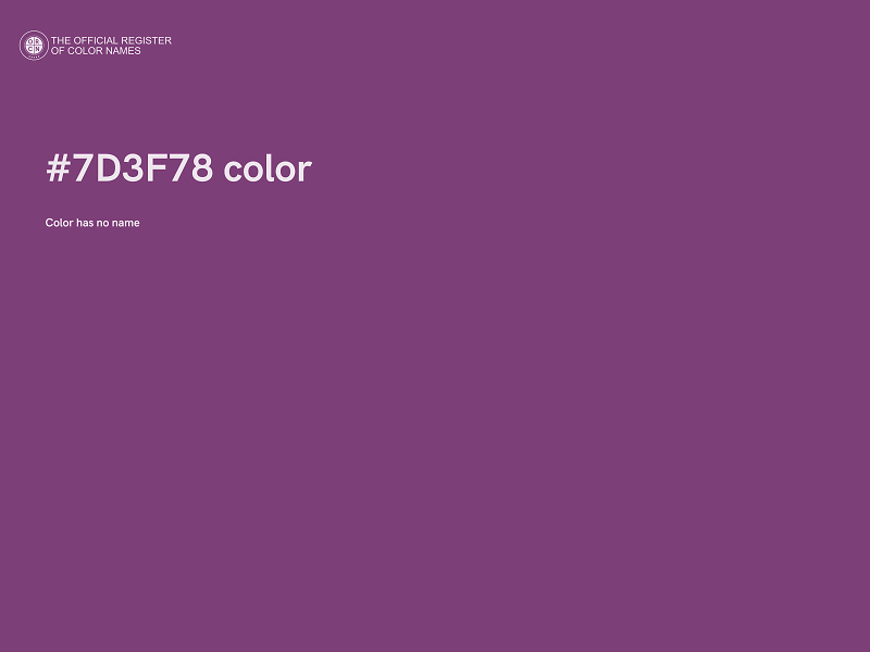 #7D3F78 color image