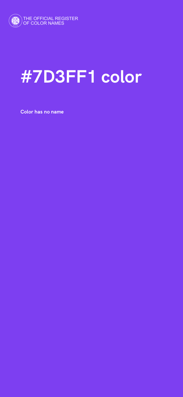 #7D3FF1 color image