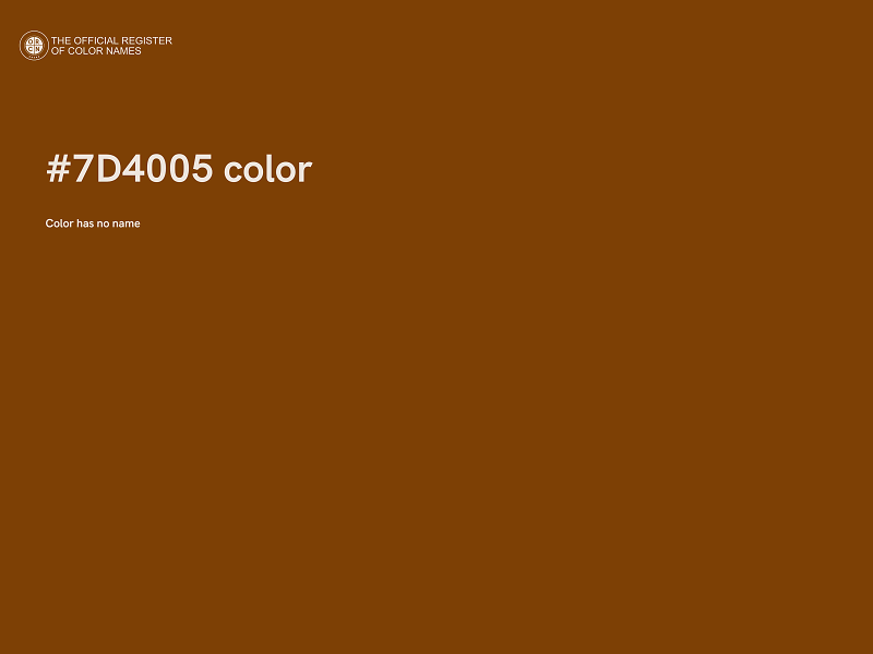 #7D4005 color image