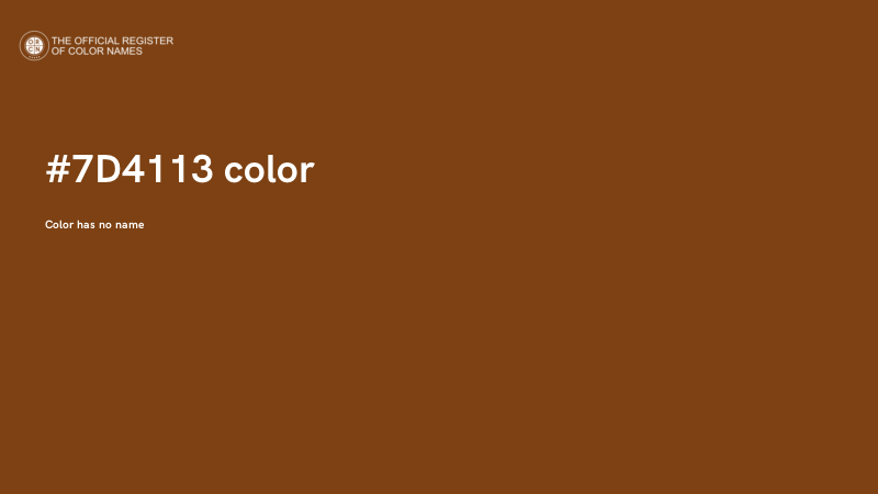 #7D4113 color image
