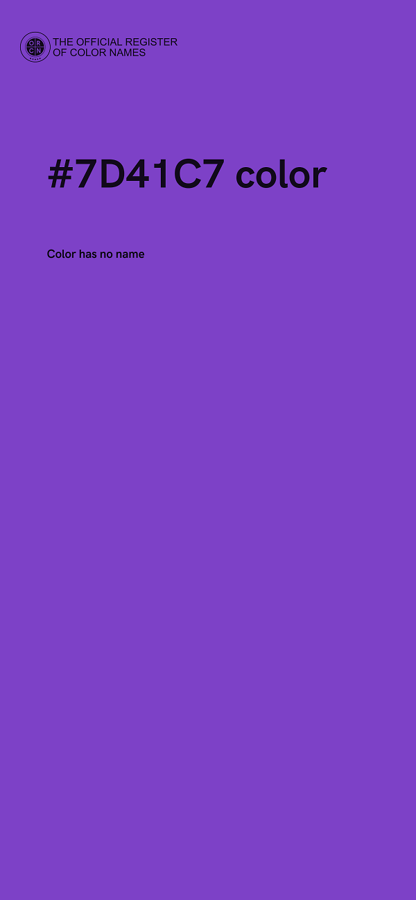 #7D41C7 color image