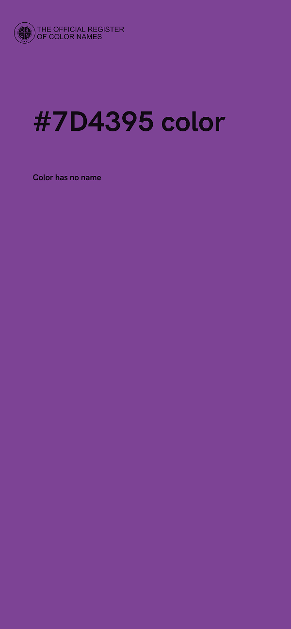 #7D4395 color image
