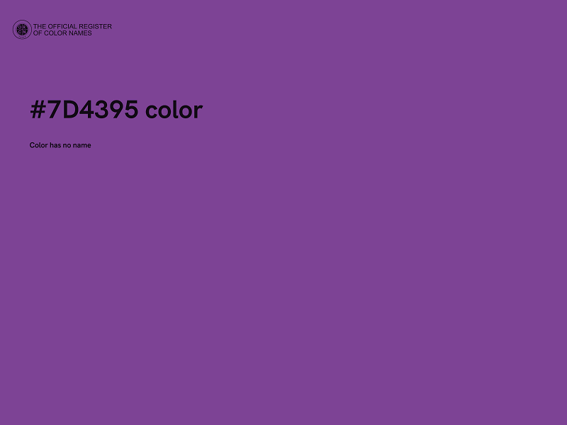 #7D4395 color image