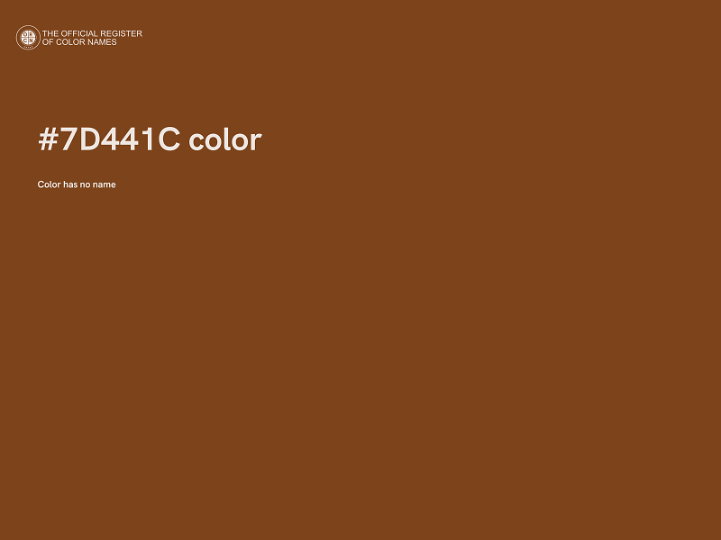 #7D441C color image