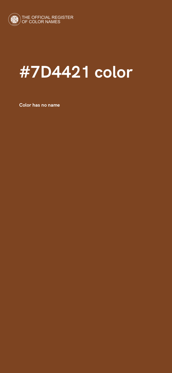 #7D4421 color image