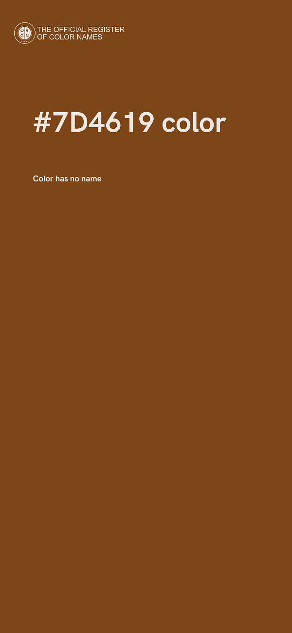 #7D4619 color image
