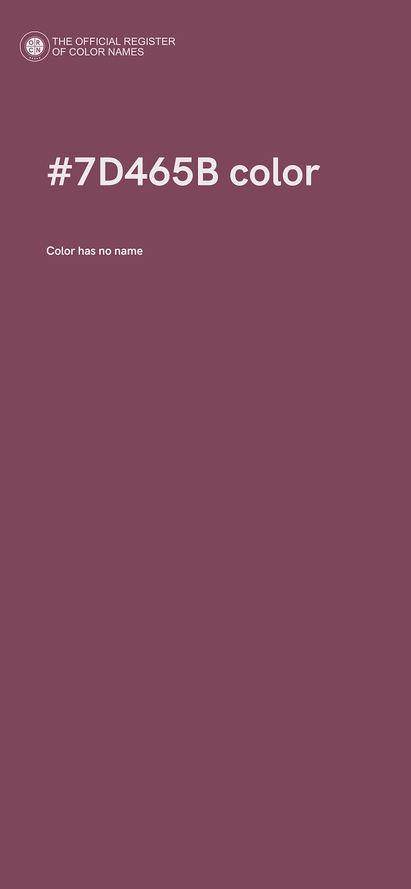 #7D465B color image