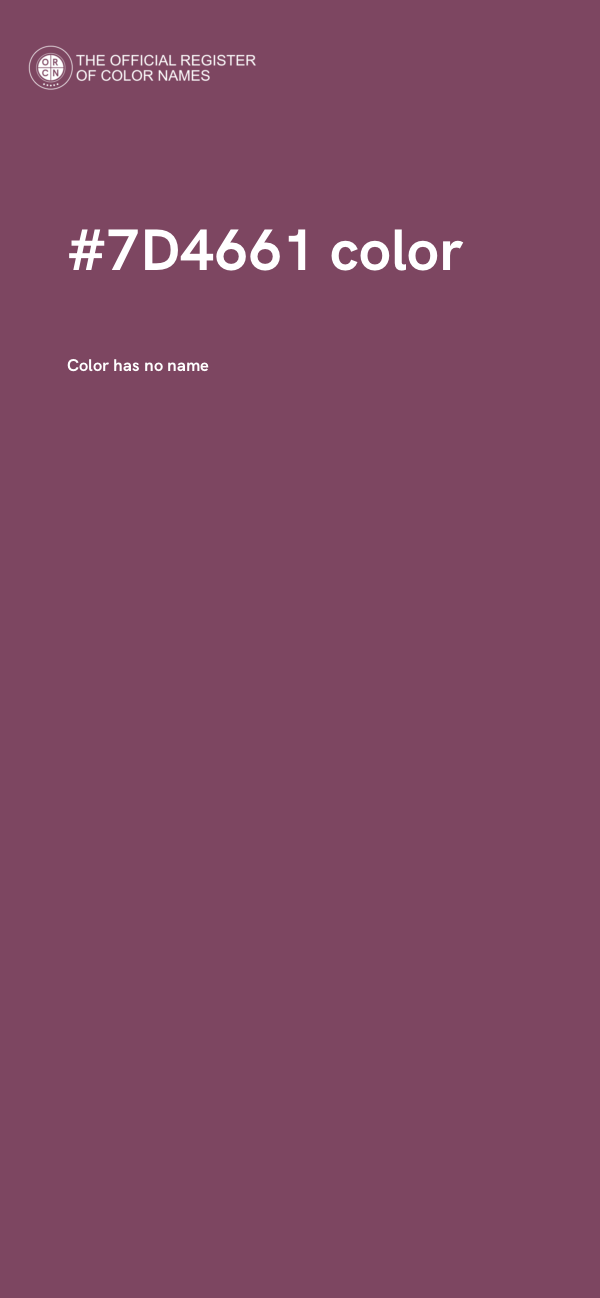 #7D4661 color image