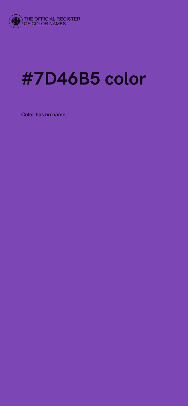 #7D46B5 color image