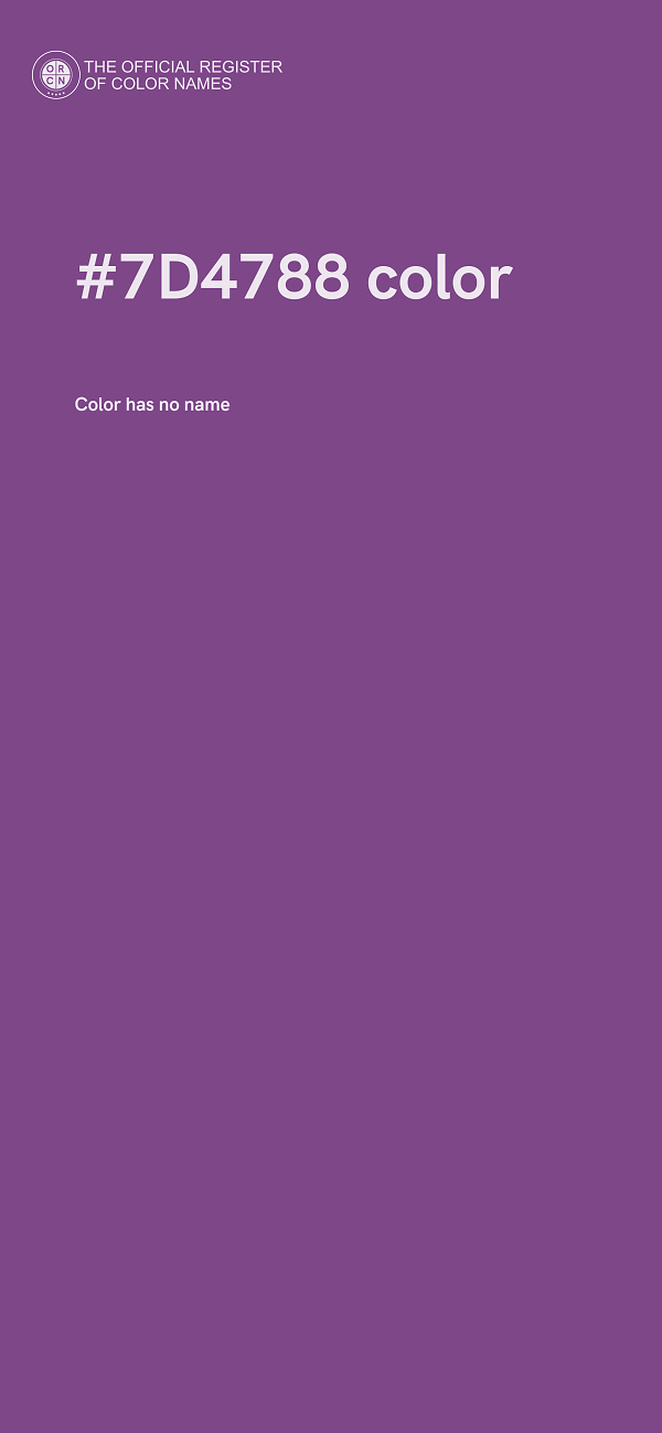 #7D4788 color image