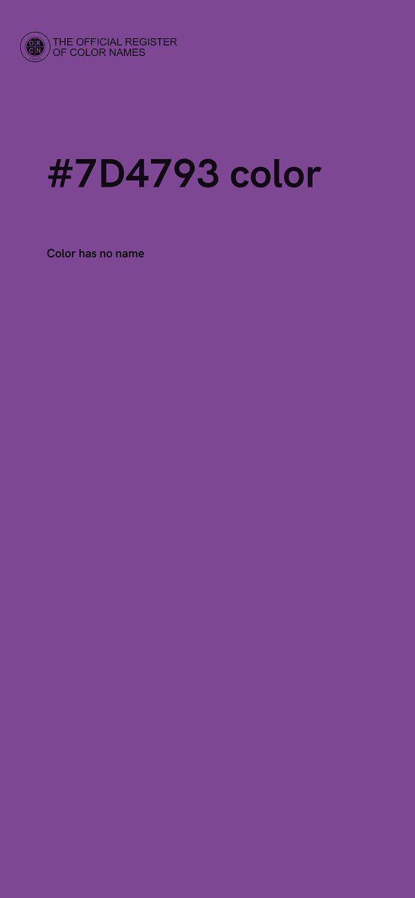 #7D4793 color image