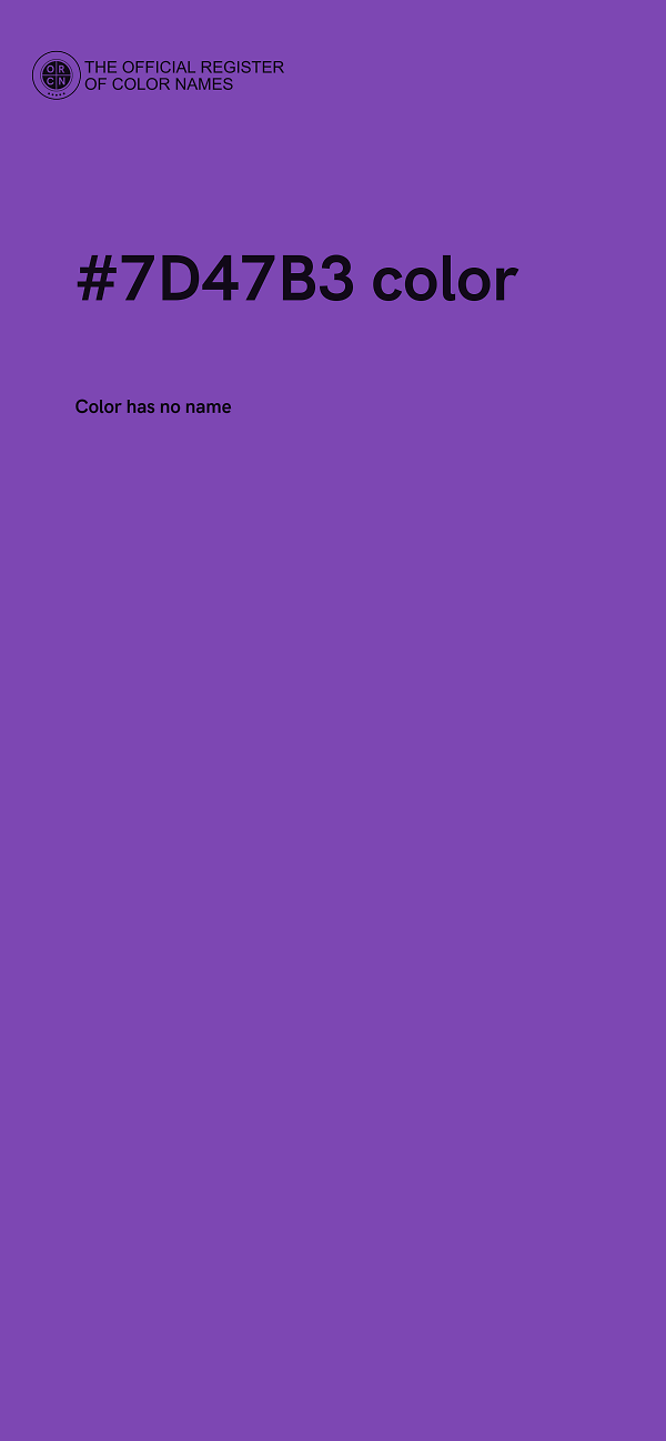 #7D47B3 color image