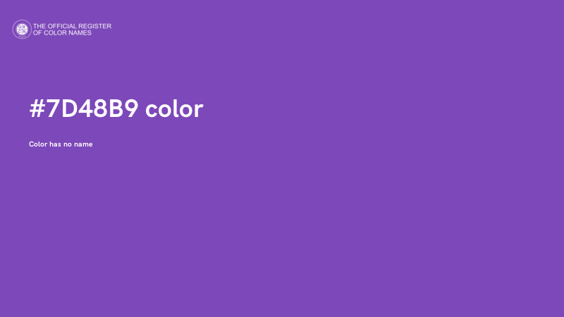 #7D48B9 color image