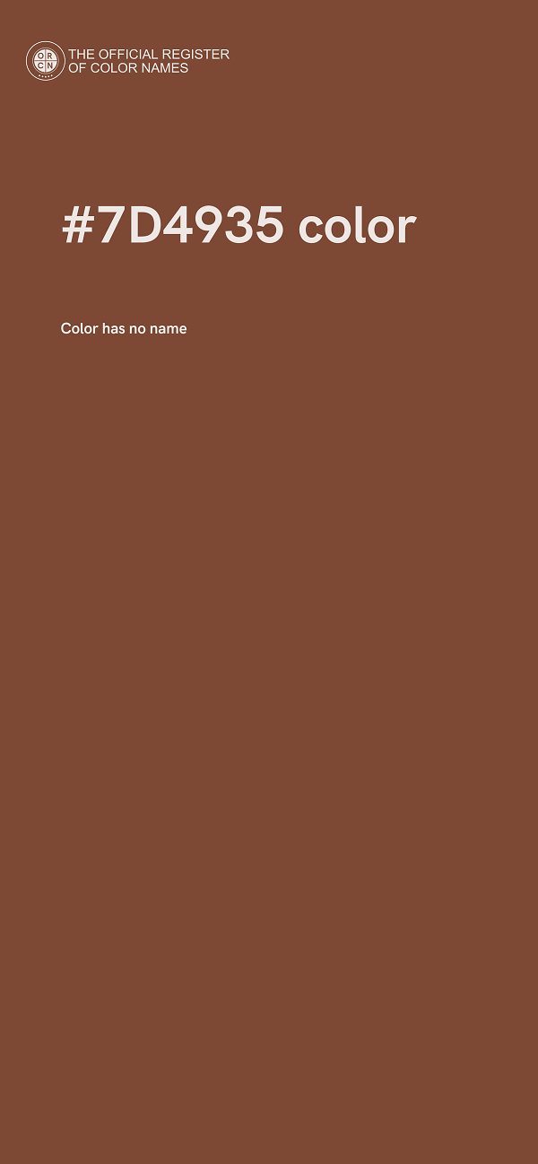 #7D4935 color image