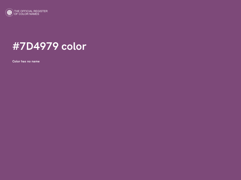 #7D4979 color image