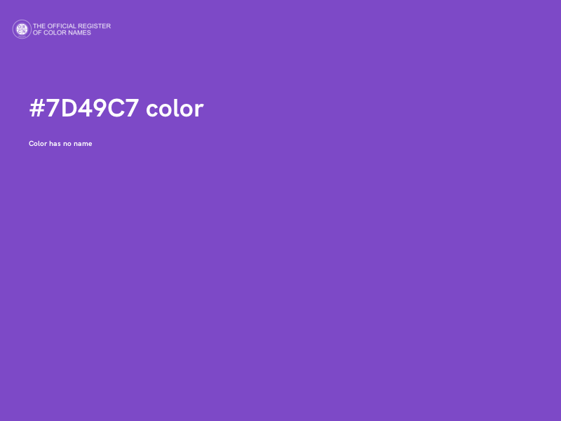 #7D49C7 color image