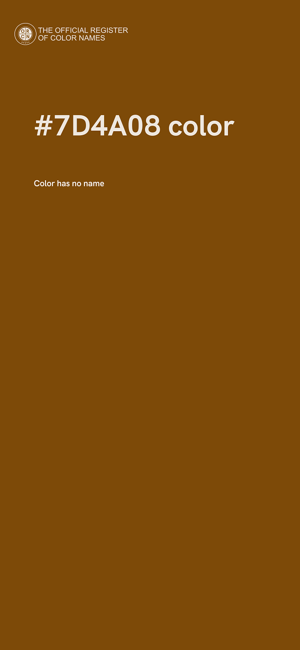 #7D4A08 color image