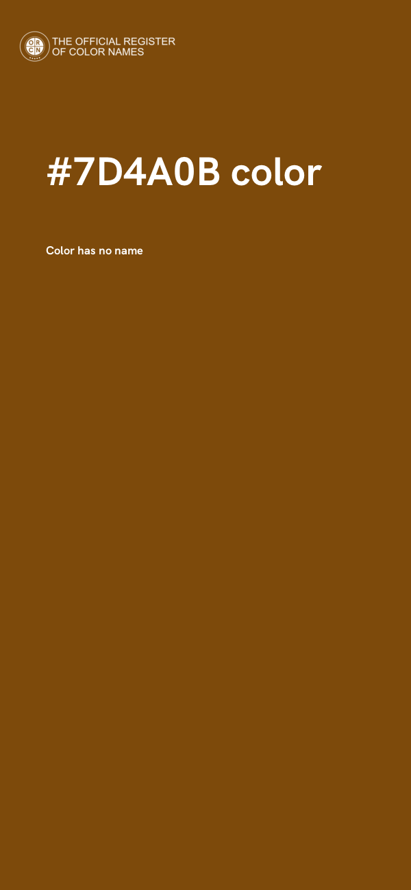 #7D4A0B color image