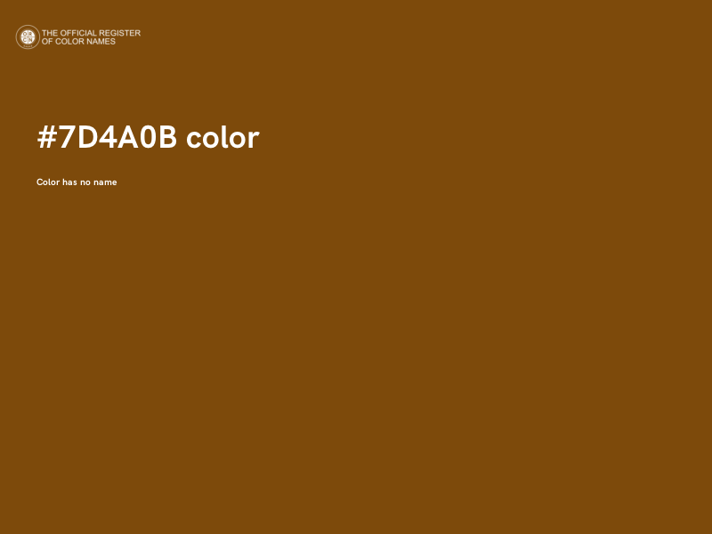 #7D4A0B color image