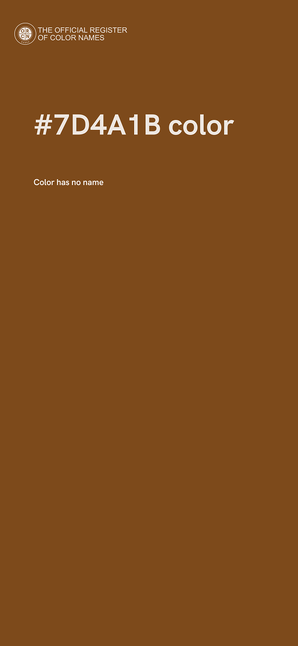 #7D4A1B color image