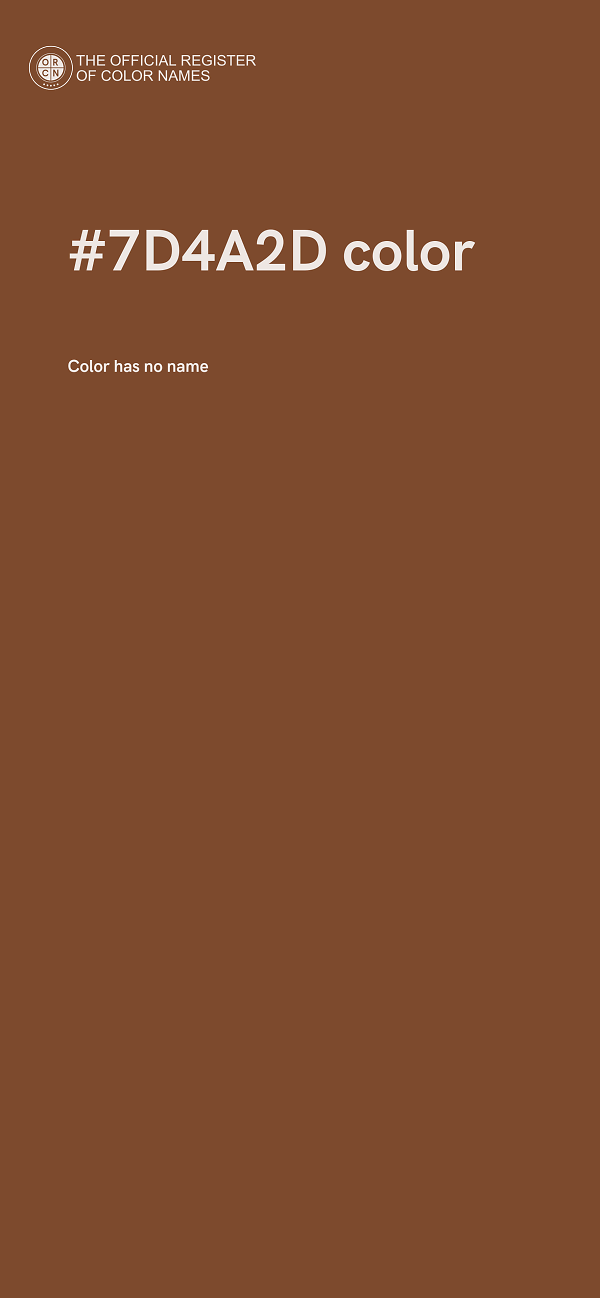 #7D4A2D color image