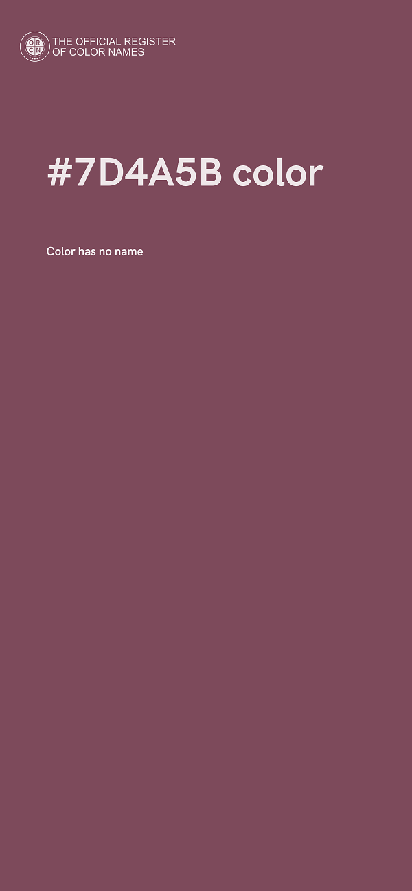 #7D4A5B color image