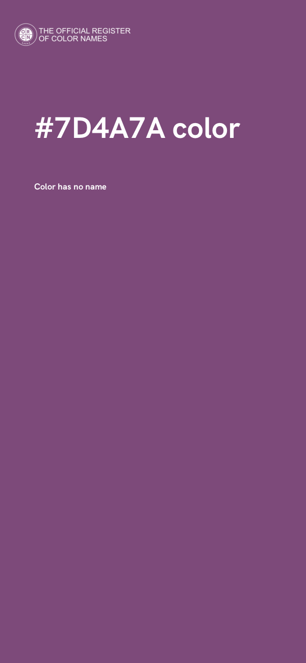 #7D4A7A color image