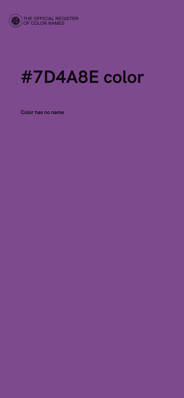 #7D4A8E color image
