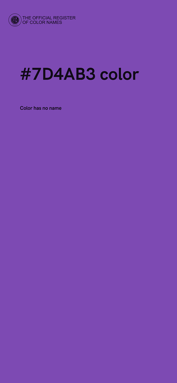 #7D4AB3 color image