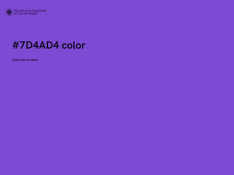 #7D4AD4 color image