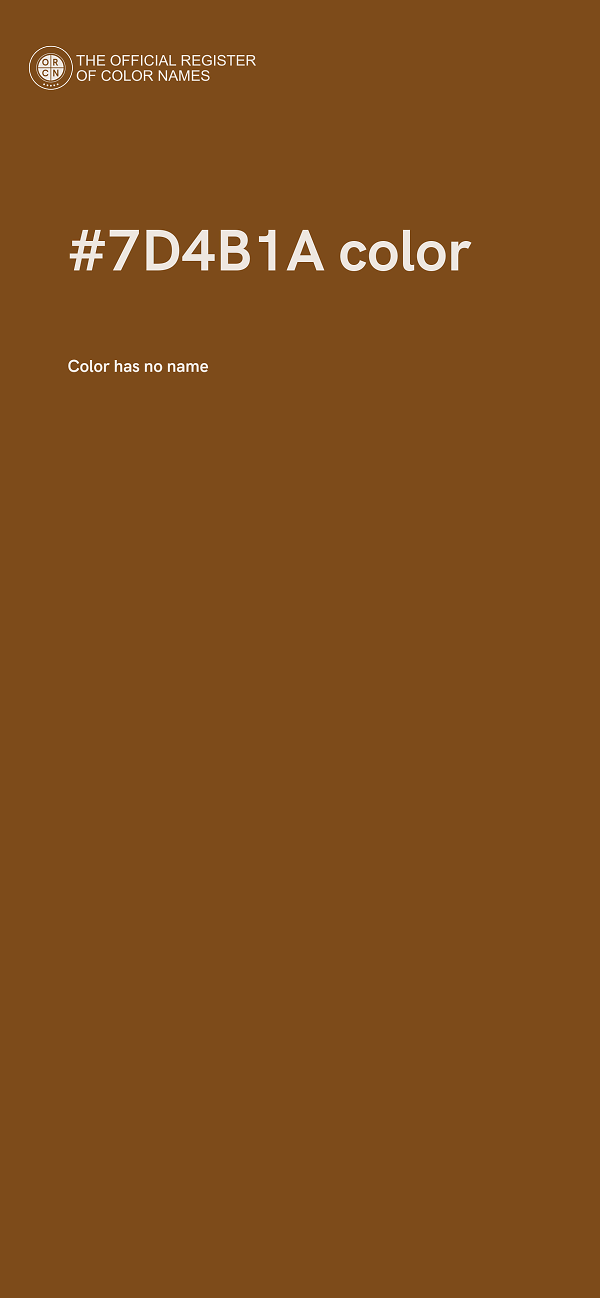 #7D4B1A color image