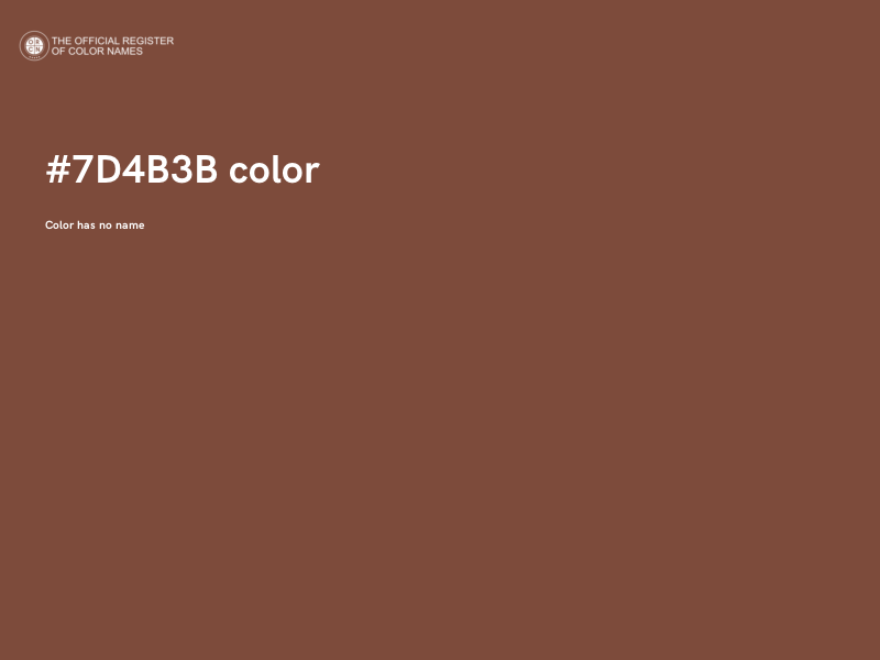 #7D4B3B color image