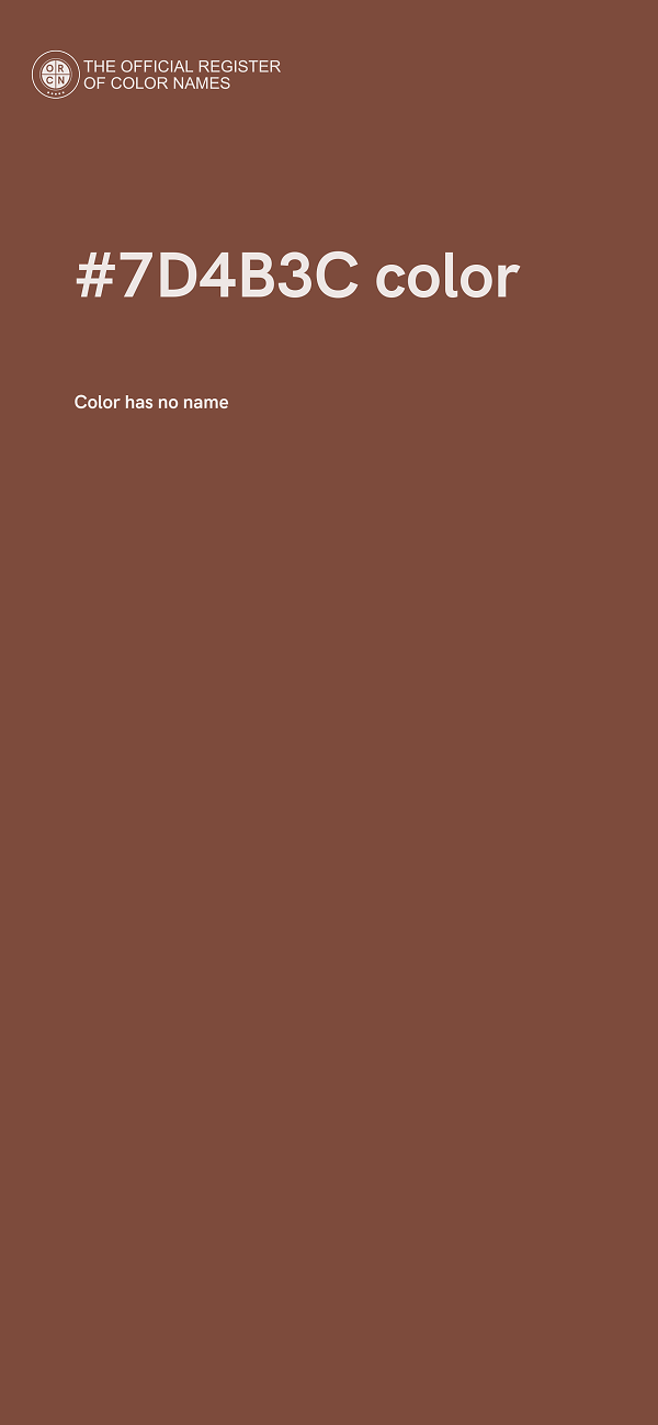 #7D4B3C color image