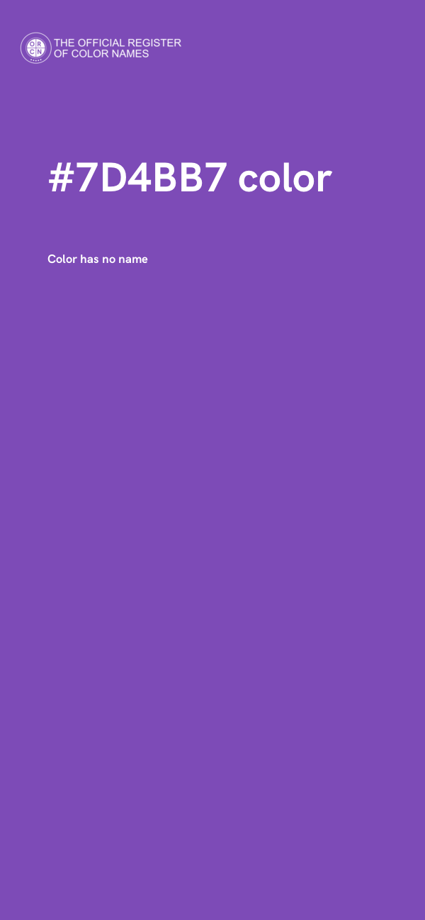 #7D4BB7 color image