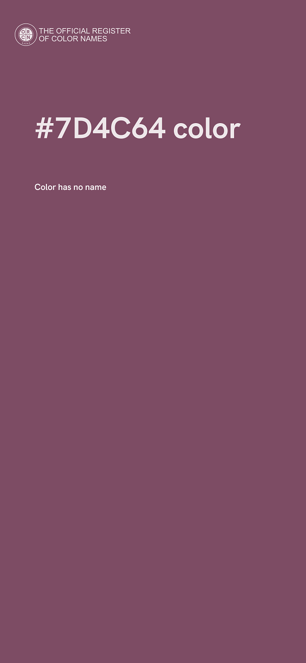 #7D4C64 color image