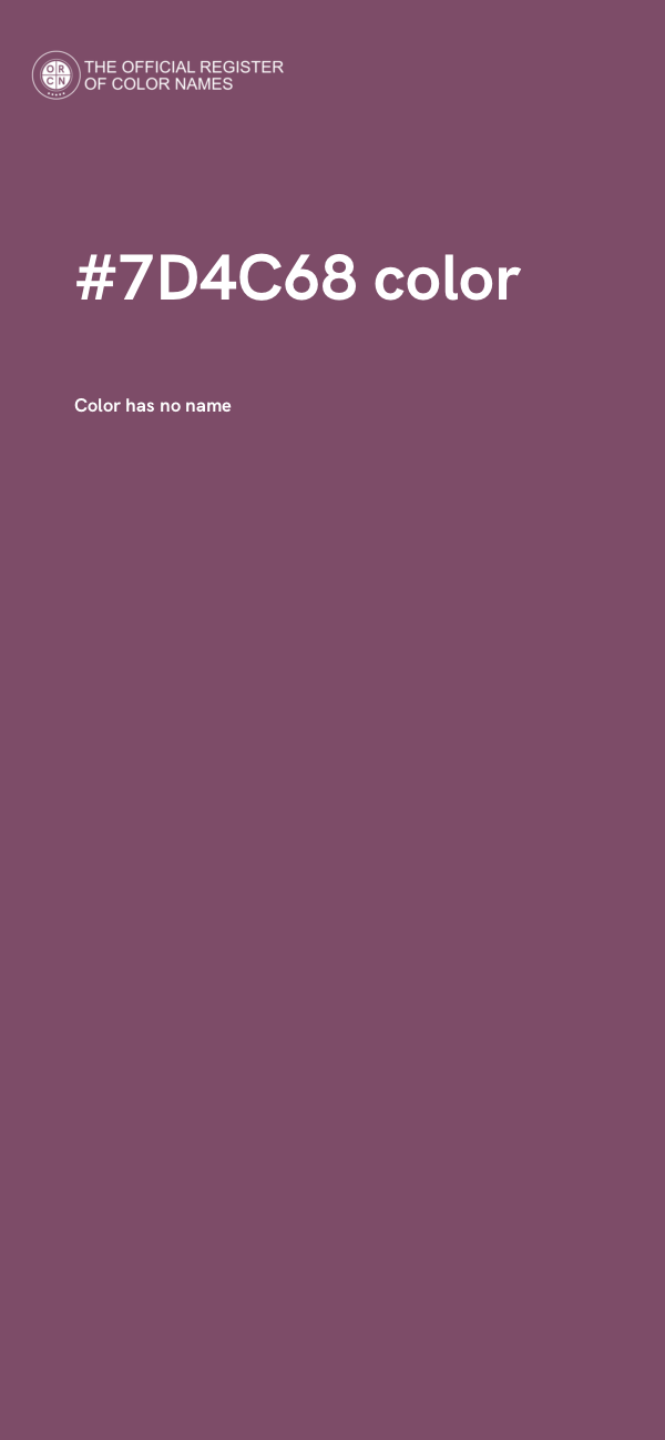 #7D4C68 color image
