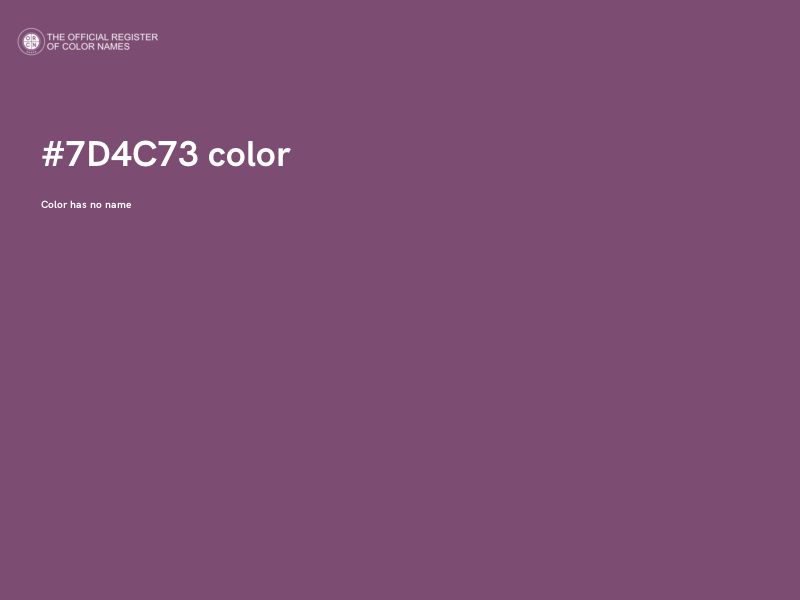 #7D4C73 color image