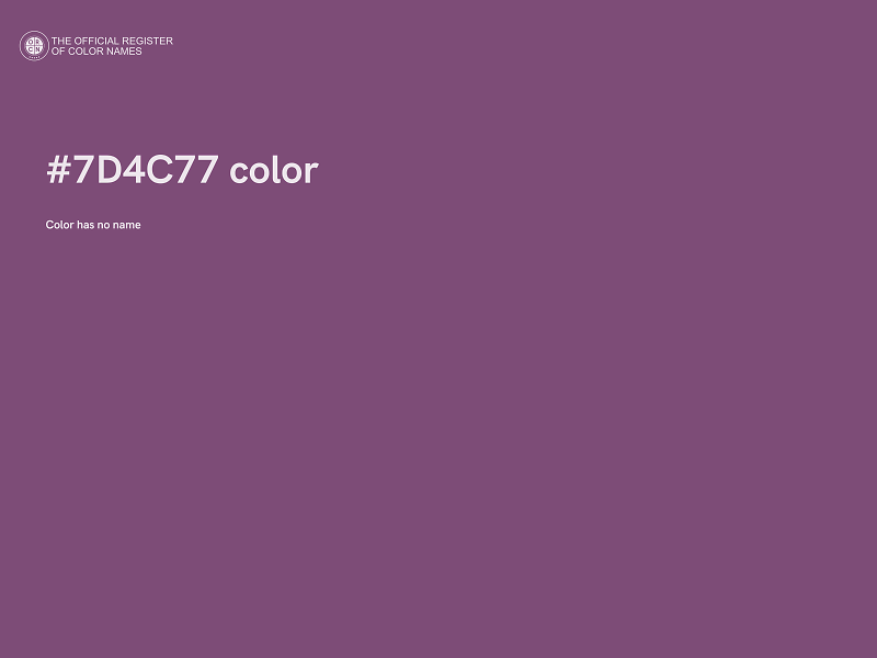 #7D4C77 color image