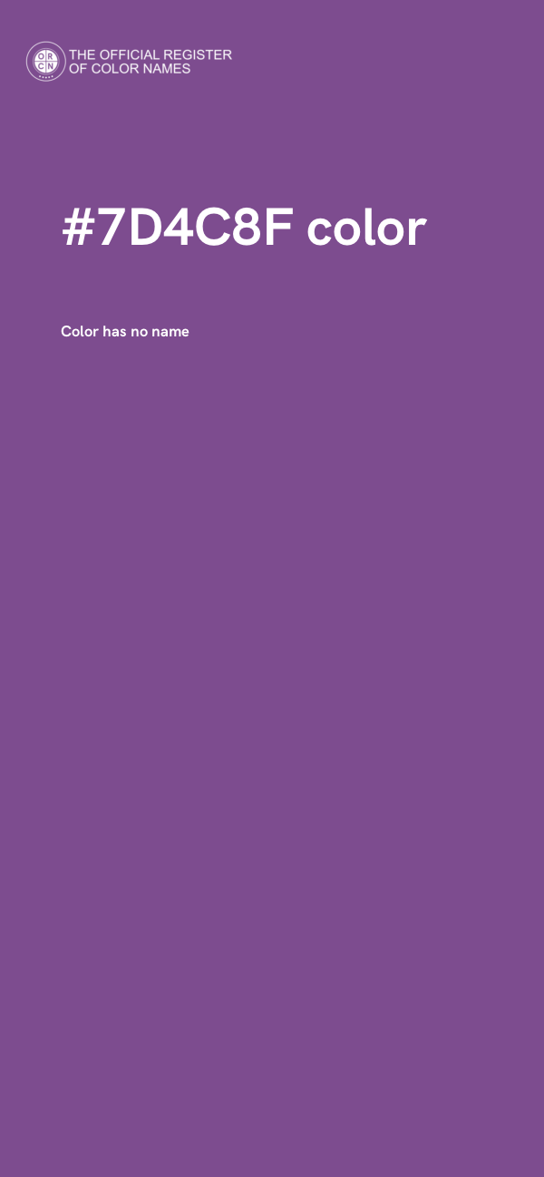#7D4C8F color image