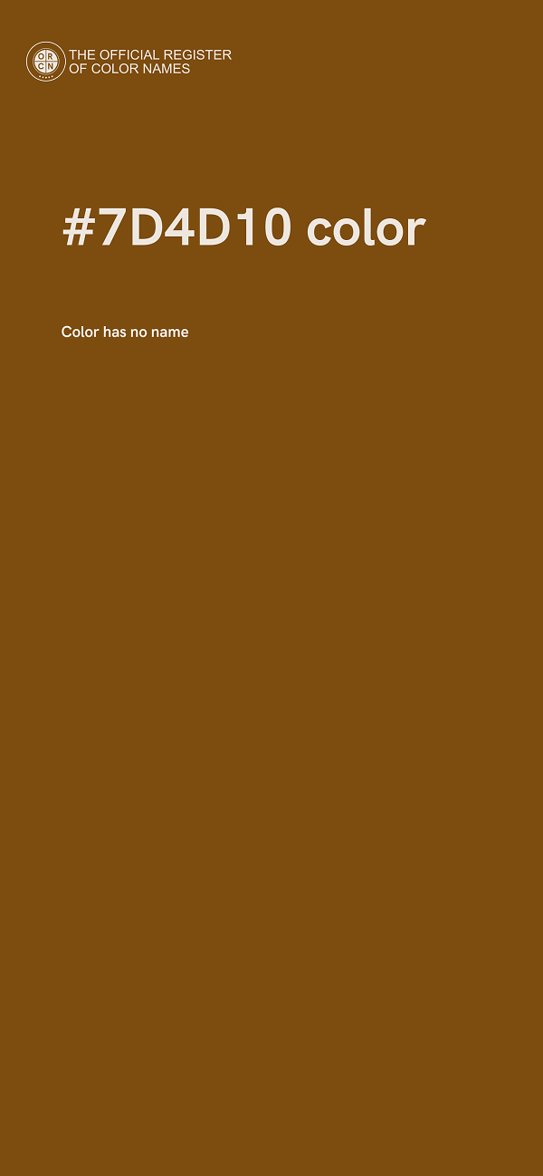 #7D4D10 color image