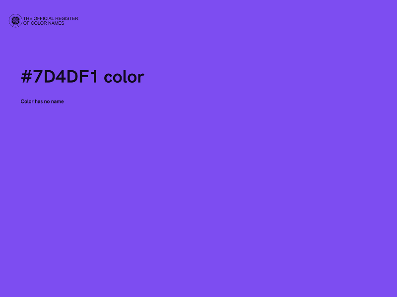 #7D4DF1 color image