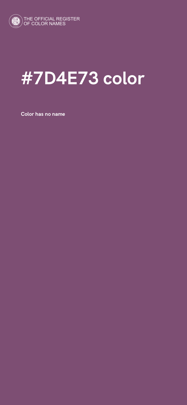 #7D4E73 color image